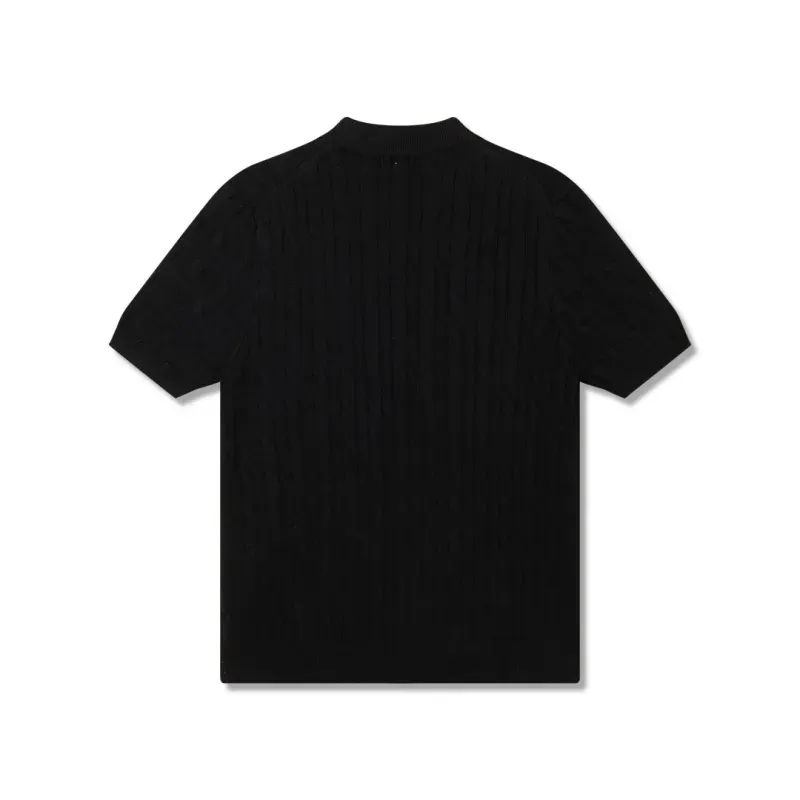 『S-XL』今季も大流行 着心地良い トレンド POLOネック ニット生地 Tシャツ