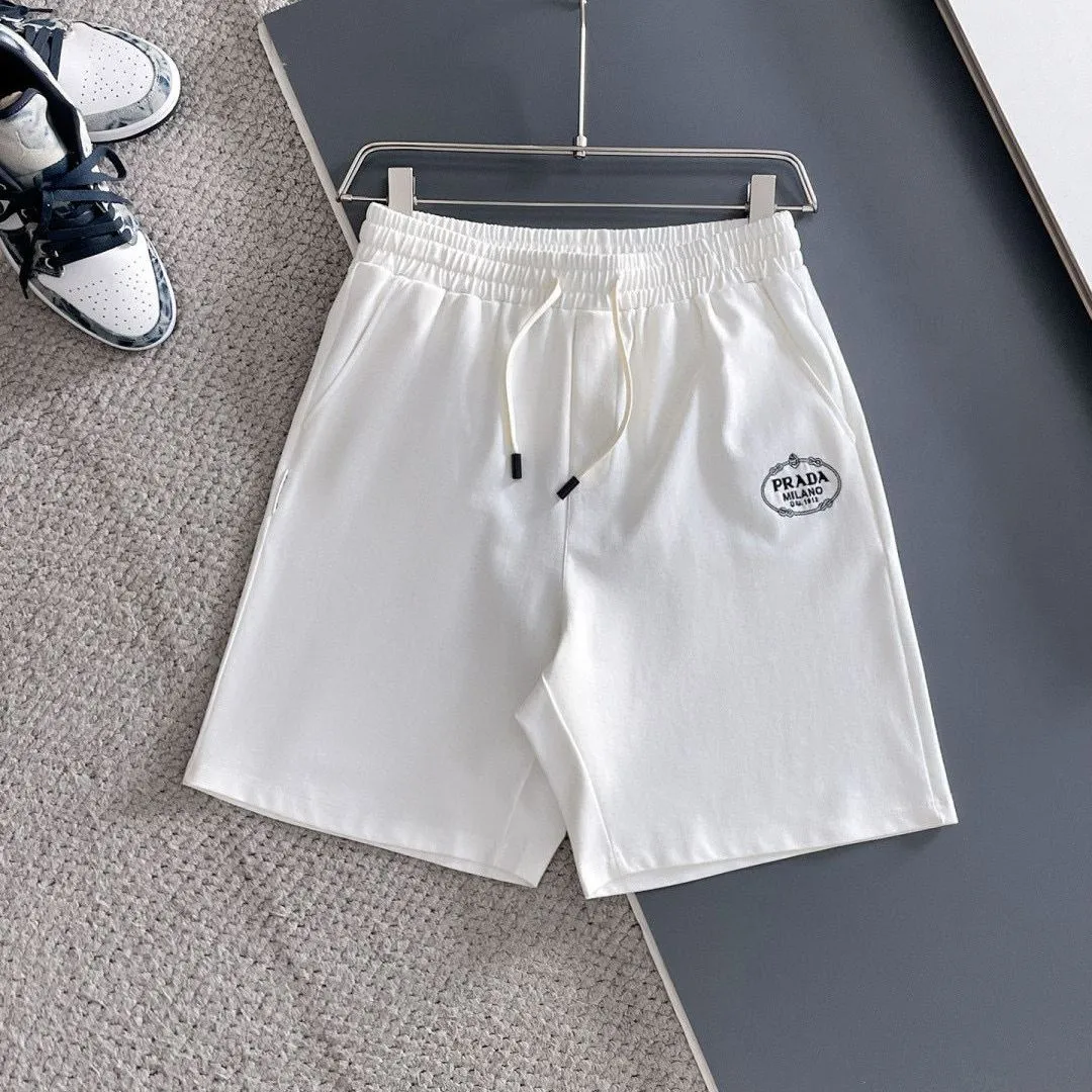 『M-4XL』クラシックな文字刺繍入りカジュアルルーズショーツ、ユニセックス