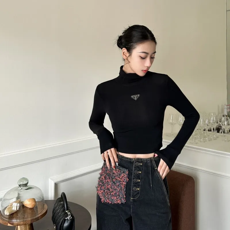 『S-L』人気爆発中 元気いっぱい ファッション おしゃれ 半ハイネック トップス