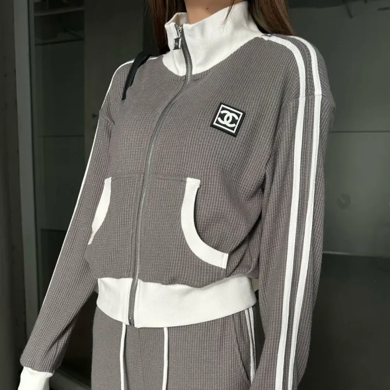 『S-L』話題沸騰中 大人気 優しい雰囲気 カジュアル スタンドネック セットアップ