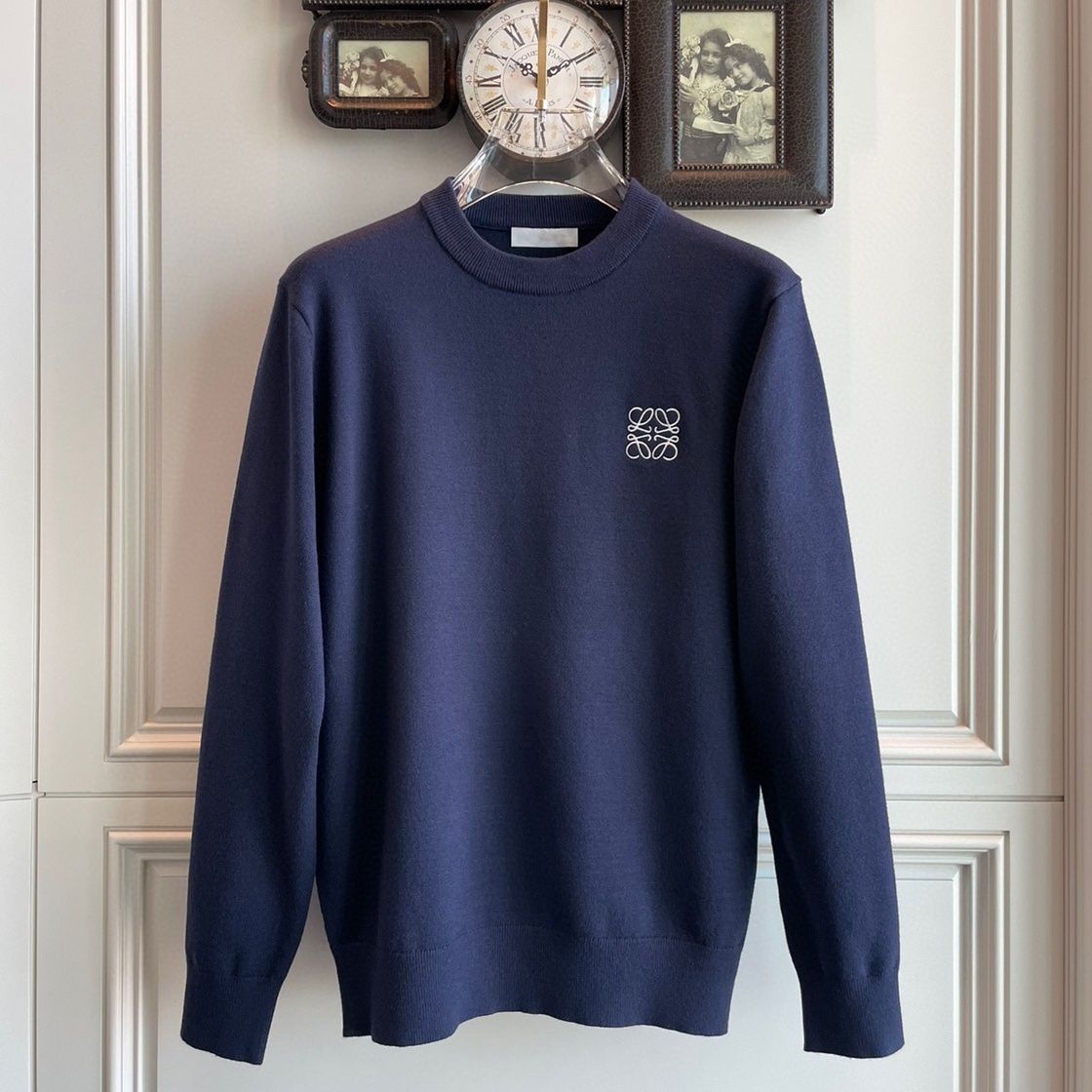 『M-3XL』秋冬新作セーター刺繍メンズラウンドネックファッションカジュアルボトム暖かいウールセーター