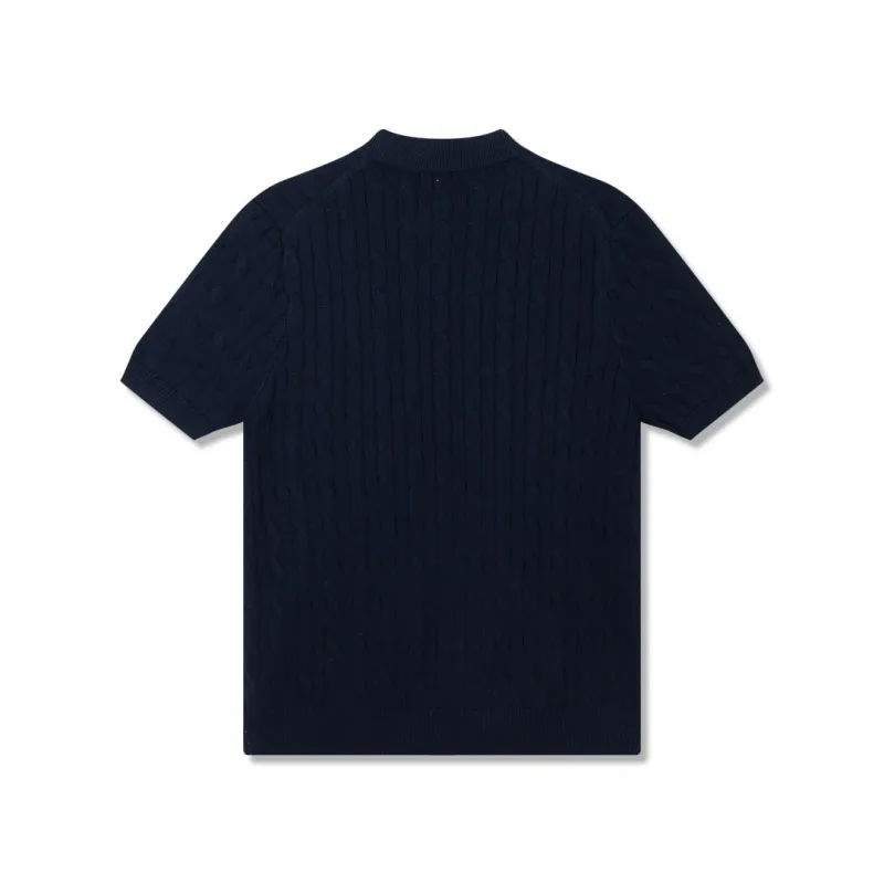 『S-XL』今季も大流行 着心地良い トレンド POLOネック ニット生地 Tシャツ