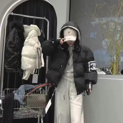 『S-L』おすすめ 好感度100％ おしゃれ ジッパー フード付き ダウンアウター