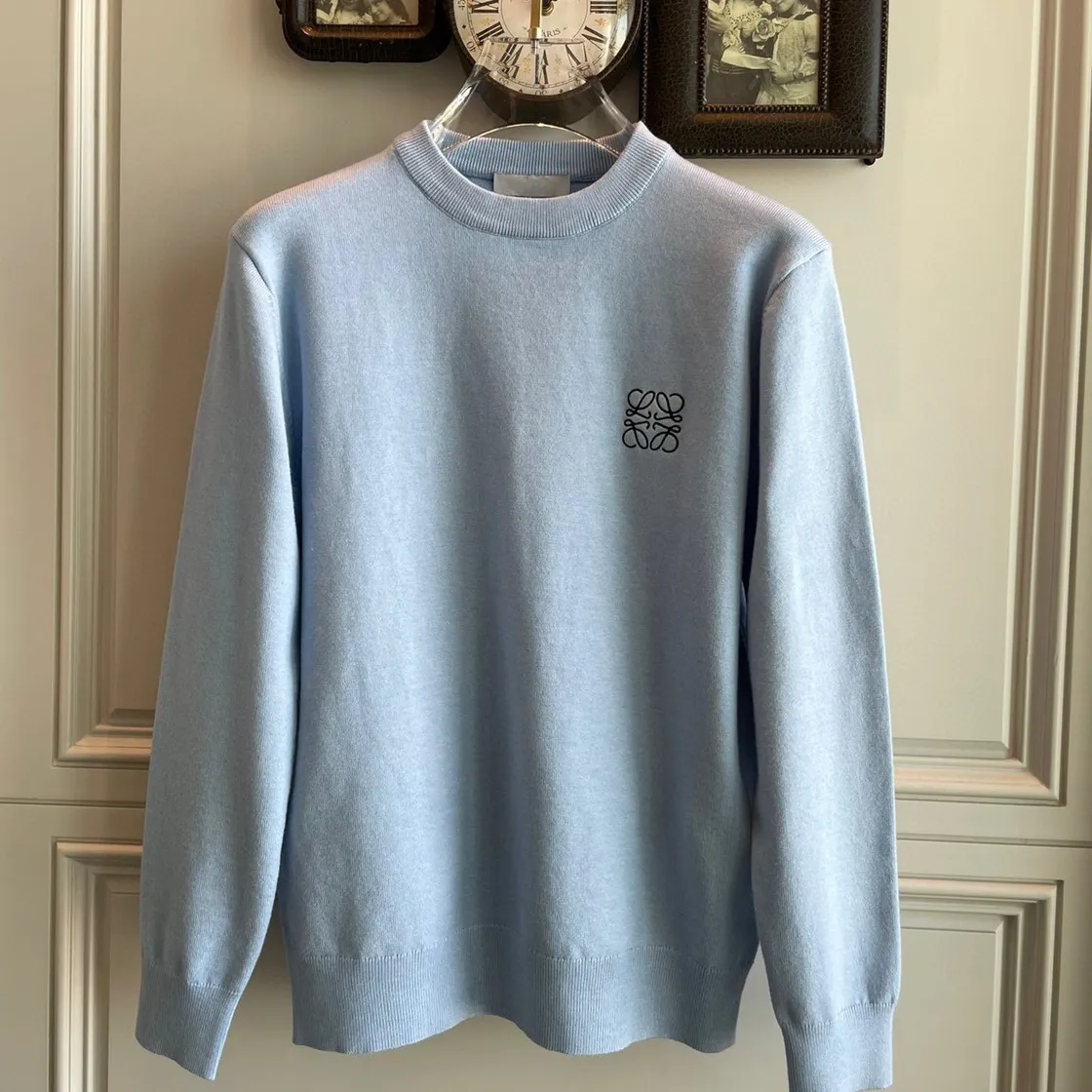 『M-3XL』秋冬新作セーター刺繍メンズラウンドネックファッションカジュアルボトム暖かいウールセーター