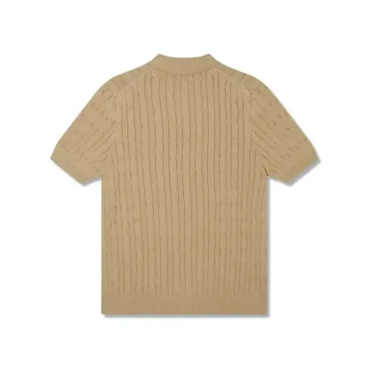 『S-XL』今季も大流行 着心地良い トレンド POLOネック ニット生地 Tシャツ