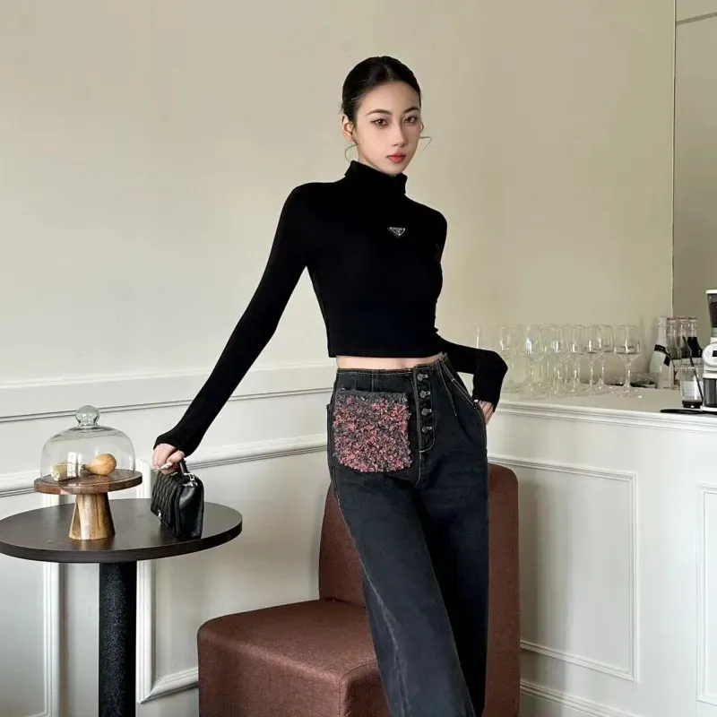 『S-L』人気爆発中 元気いっぱい ファッション おしゃれ 半ハイネック トップス