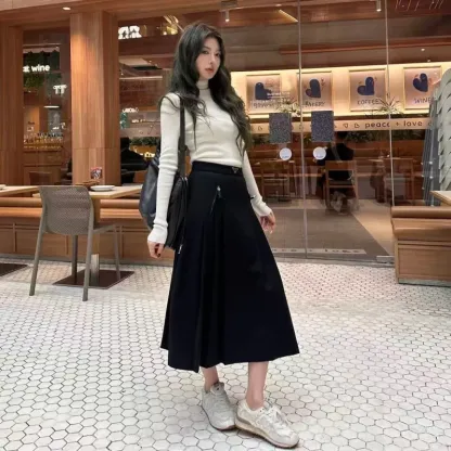 『S-L』存在感 元気いっぱい エレガント モード ジッパー スカート