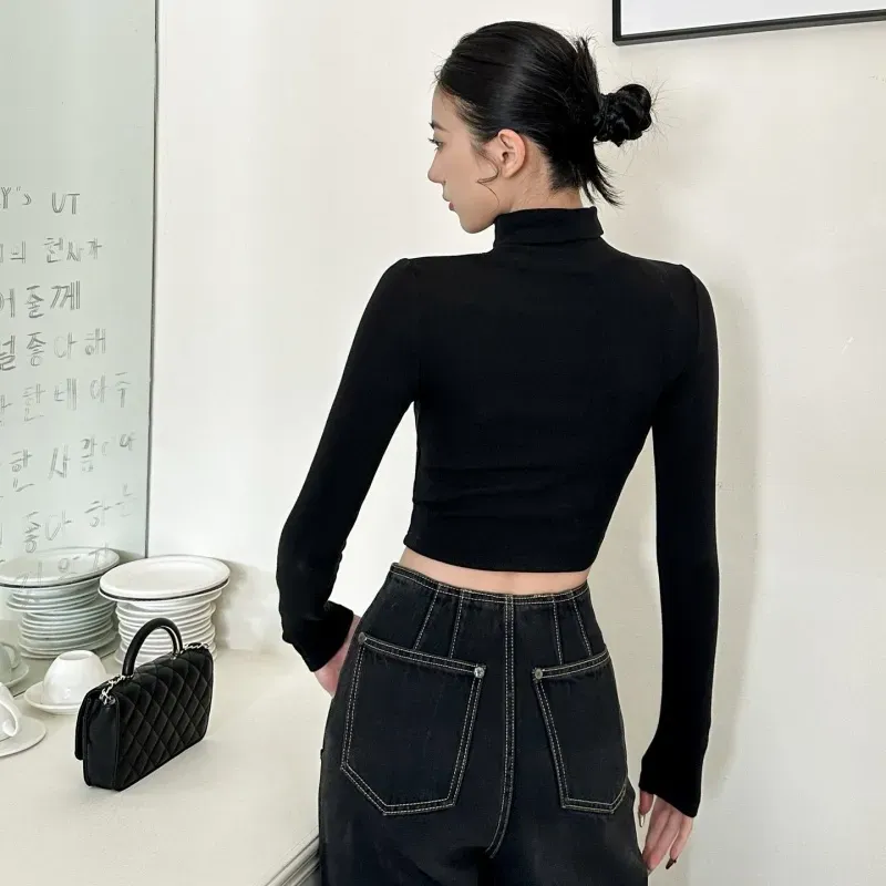 『S-L』人気爆発中 元気いっぱい ファッション おしゃれ 半ハイネック トップス