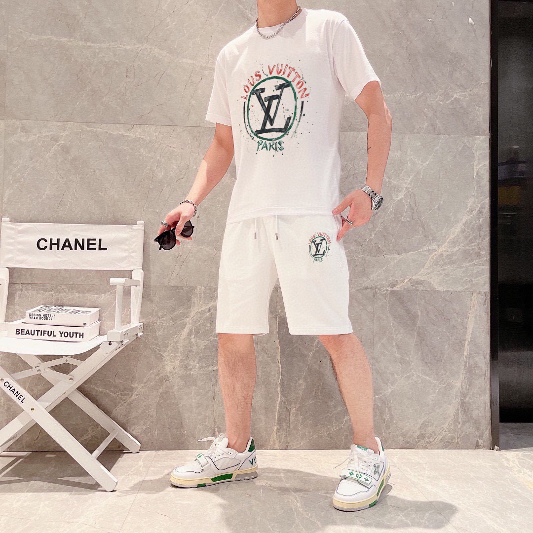 [Copy]『M-5XL』大人気 ワンポイントロゴ メンズ セットアップ 定番黒