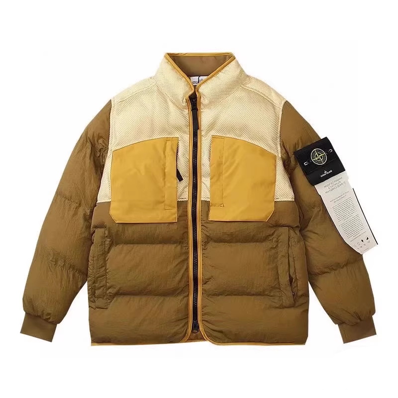 STONE ISLAND マルチエレメントパッチワークダウンジャケット