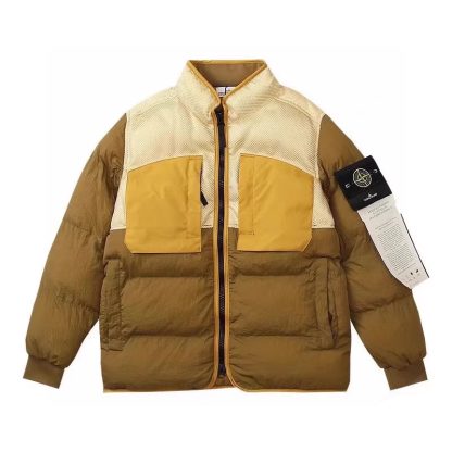 STONE ISLAND マルチエレメントパッチワークダウンジャケット