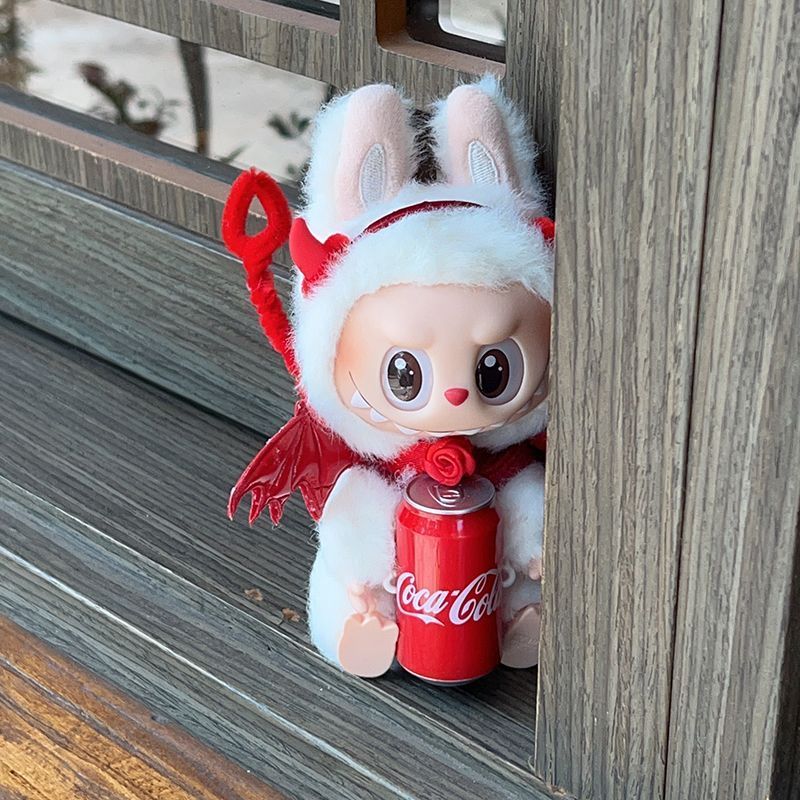 LABUBU 服 - 悪魔の翼 Bubu 人形 服 コーラ レッド ドレス かわいい セット 1 2 3 世代