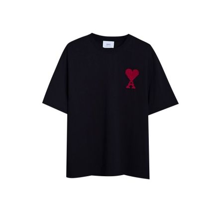 『S-XL』トレンディでミニマルな3D刺繍入り半袖カップルTシャツ（男女兼用）