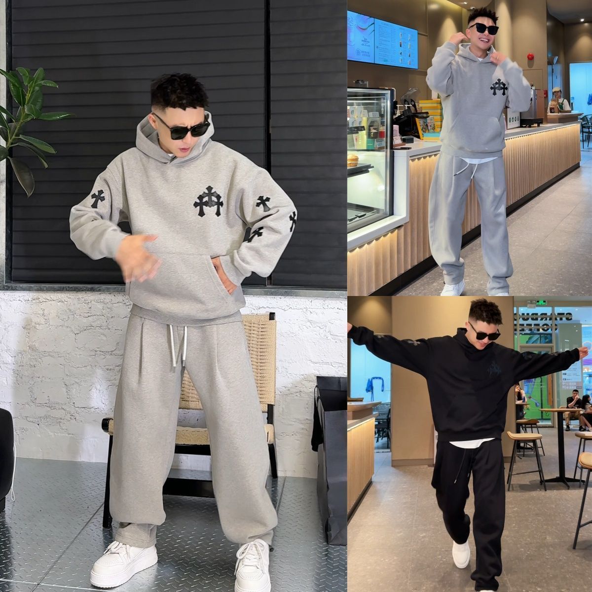 【M-4XL】人気の新作秋メンズツーピースパーカー＆パンツセット