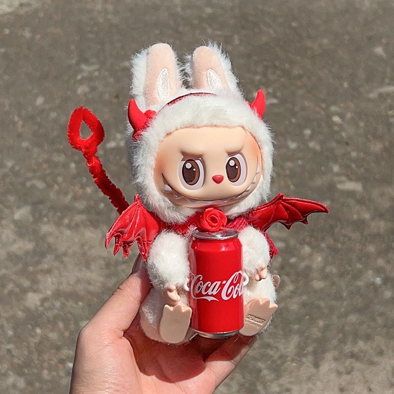 LABUBU 服 - 悪魔の翼 Bubu 人形 服 コーラ レッド ドレス かわいい セット 1 2 3 世代