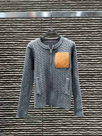 おしゃれな新作ニット秋冬ラウンドネックコートとワイドレッグパンツのツーピースセット