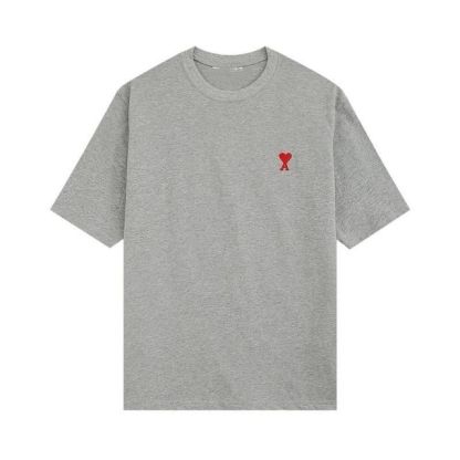 『M-5XL』刺繍入りの純綿製半袖Tシャツ。ユニセックス、ラウンドネック、スポーティーで着回し力抜群。