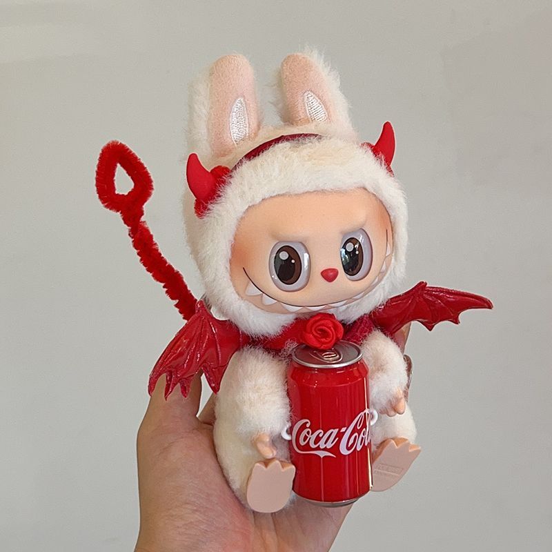LABUBU 服 - 悪魔の翼 Bubu 人形 服 コーラ レッド ドレス かわいい セット 1 2 3 世代