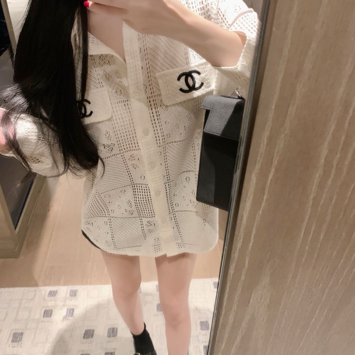 新作春夏刺繍レースブラウス（レディース、ゆったりフィット）