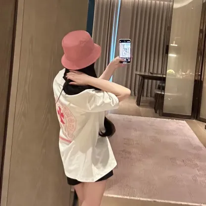 超人気商品 好感度100％ 大きいサイズ 夏 レデイーズ 日常 ストリート プリント 配色 Ｔシャツ