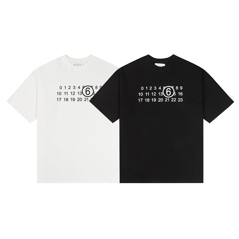 新作 シンプル プリント 数字柄 オーバーサイズ ゆったり 通気性 カジュアル トップス Ｔシャツ