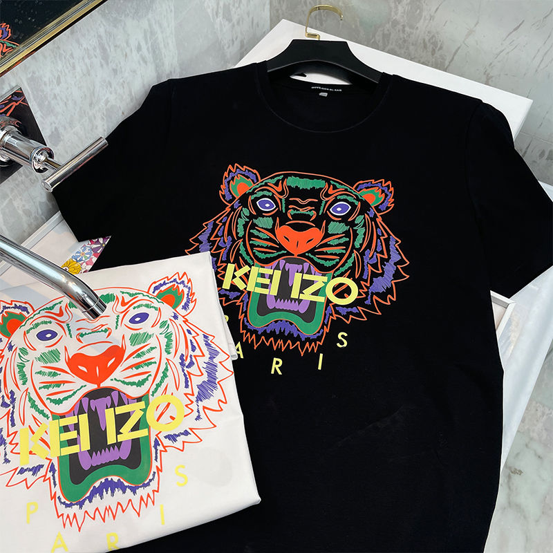 おすすめ レトロ 日常 プリント アルファベット 動物柄 タイガー コットン 快適 Ｔシャツ