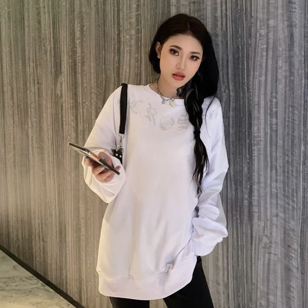 元気いっぱい 絶対欲しい 新作 オーバーサイズ アルファベット ゆったり 長袖 Ｔシャツ