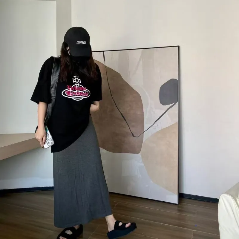 『S-3XL』話題沸騰中 おすすめ 通気性ゆったり オーバーサイズ 快適 2色選べる Ｔシャツ