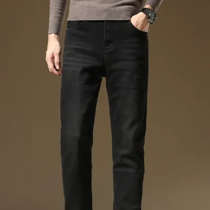 『XS-3XL』高品質 春秋 伸縮性 エンボス加工 ウォッシュ加工 メンズデニムパンツ