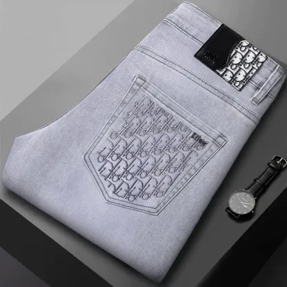 『M-3XL』大注目 着心地良い ファッション 着瘦せ 高品質 クラシック シンプル ストレッチ 男性用ジーンズ