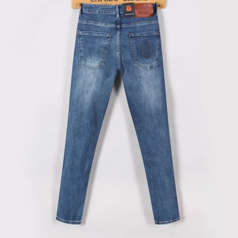 『S-2XL』 春夏用 高級ヴィンテージウォッシュ加工 カジュアルスリムストレートデニムパンツ