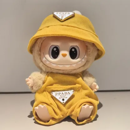 目立つ 質感のいい おしゃれ キュート 4点セット labubuぬいぐるみペンダント 服