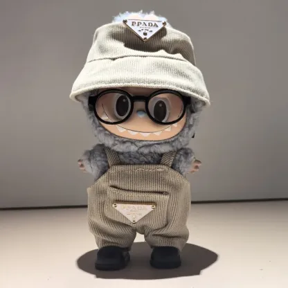 目立つ 質感のいい おしゃれ キュート 4点セット labubuぬいぐるみペンダント 服