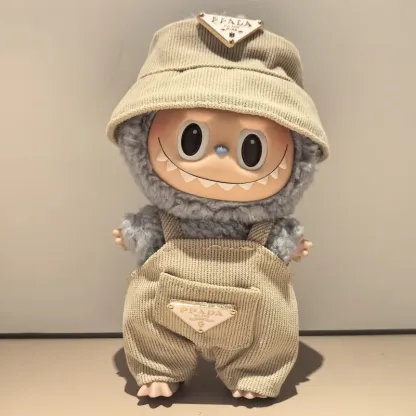 目立つ 質感のいい おしゃれ キュート 4点セット labubuぬいぐるみペンダント 服