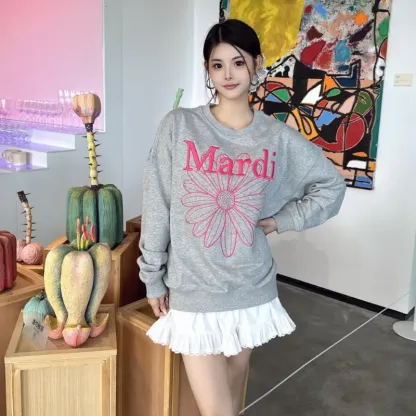 『S-3XL』人気爆発中 優しい雰囲気 着回し最強 スウィート おしゃれ 刺繍 パーカー