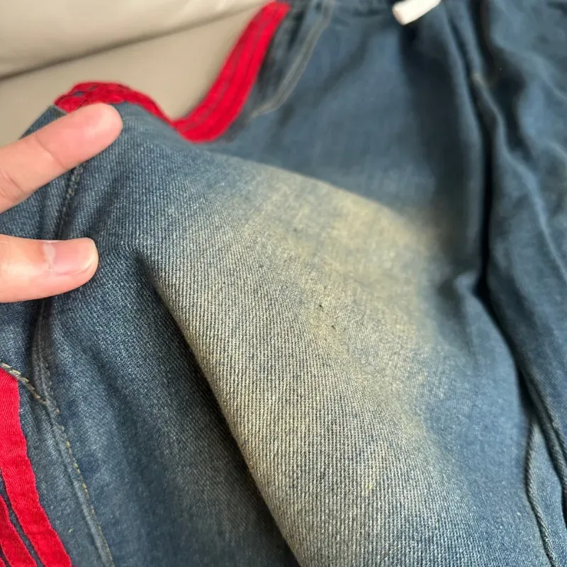 『S-XL』今季売れ筋 期間限定 ファッション 無地 オーバーサイズ 通気性 デニム ジーンズ