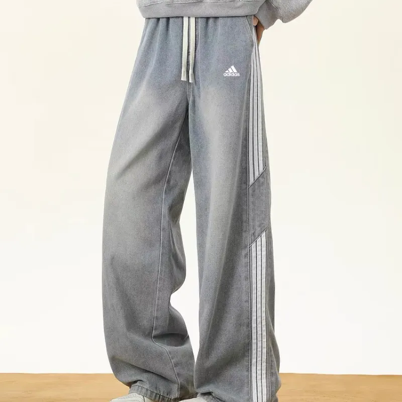 『S-XL』今季売れ筋 期間限定 ファッション 無地 オーバーサイズ 通気性 デニム ジーンズ
