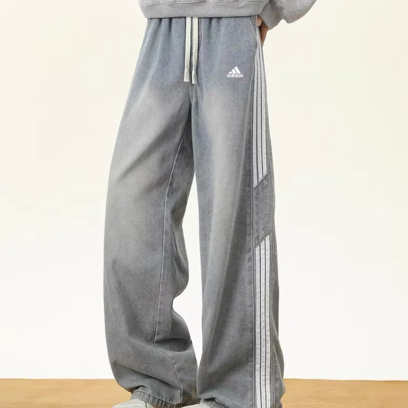 『S-XL』今季売れ筋 期間限定 ファッション 無地 オーバーサイズ 通気性 デニム ジーンズ