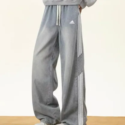 『S-XL』今季売れ筋 期間限定 ファッション 無地 オーバーサイズ 通気性 デニム ジーンズ