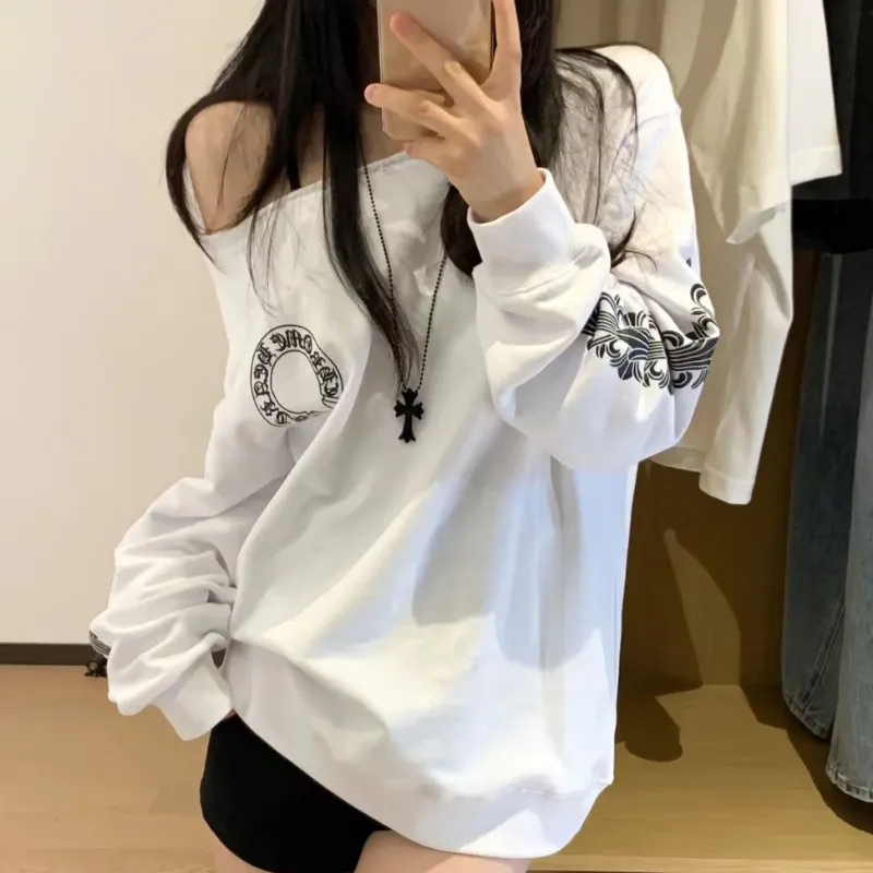 『S-XL』絶対欲しい 圧倒的セクシー ファッション ワンショルダー 長袖 Ｔシャツ