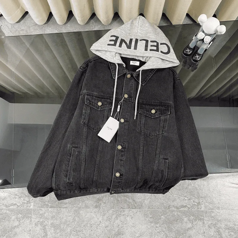 『M-2XL』人気上昇中 絶対流行 シンプル フード付き デニム アウター