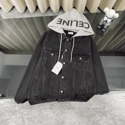 『M-2XL』人気上昇中 絶対流行 シンプル フード付き デニム アウター