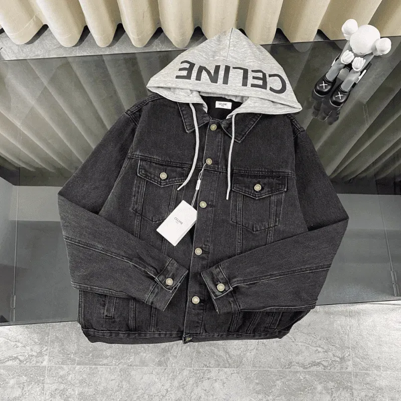 『M-2XL』人気上昇中 絶対流行 シンプル フード付き デニム アウター
