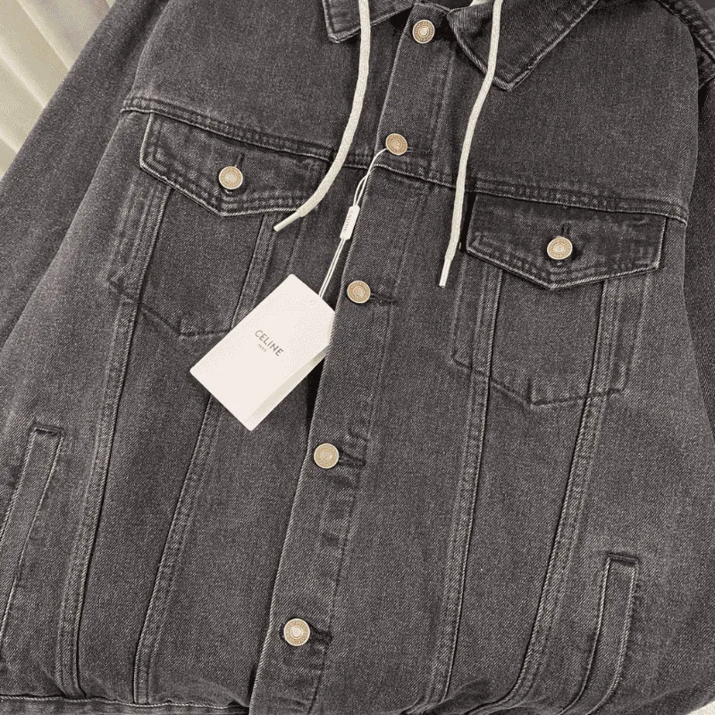 『M-2XL』人気上昇中 絶対流行 シンプル フード付き デニム アウター