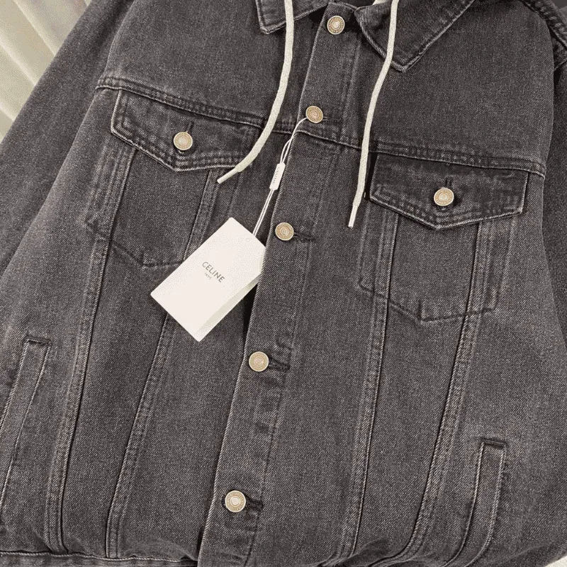 『M-2XL』人気上昇中 絶対流行 シンプル フード付き デニム アウター
