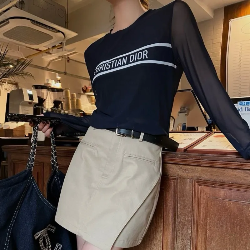 『S-L』激売れ中 憧れ 絶対欲しい トレンド 伸縮性あり メッシュ トップス
