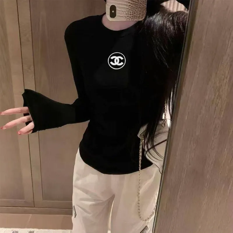 『M-2XL』優しい雰囲気 ファッション シンプル 着瘦せ 若見え デイリー プリント長袖Tシャツ