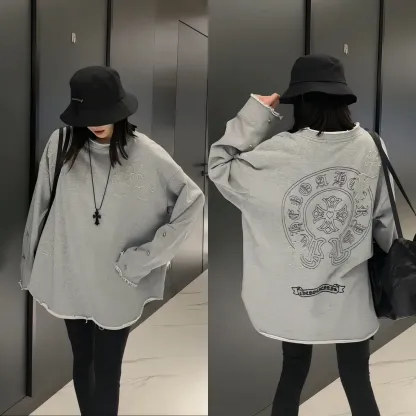 『M-4XL』NO.1人気 優しい雰囲気 男女兼用 ストリート ラウンドネック 長袖 Tシャツ