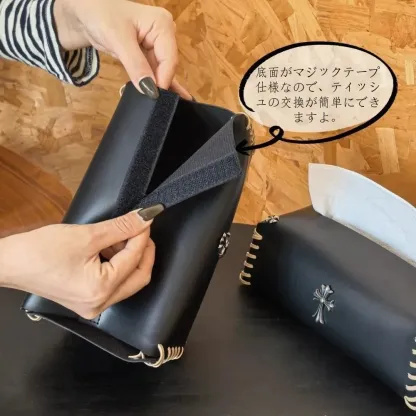 トレンディなレザーティッシュボックス、リビングルーム収納ナプキンボックス