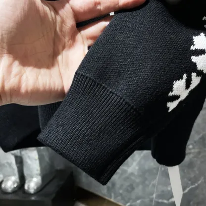 『S-XL』人気爆発中 着回し最強 トレンド ジャカード ウール混 セーター